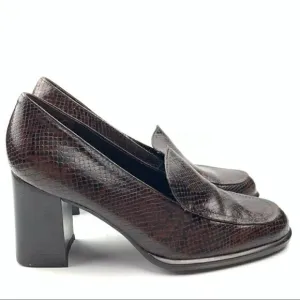 Nine West heels sz 6.5 brown leather vintage 90s