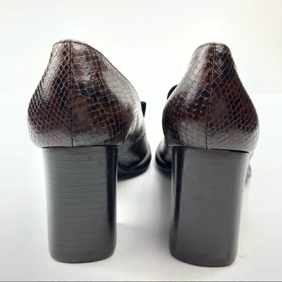 Nine West heels sz 6.5 brown leather vintage 90s