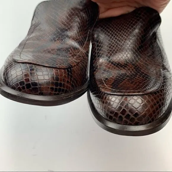 Nine West heels sz 6.5 brown leather vintage 90s