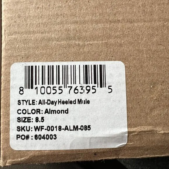 Nisolo All-Day Heeled Mule in Tan Almond MWT 8.5