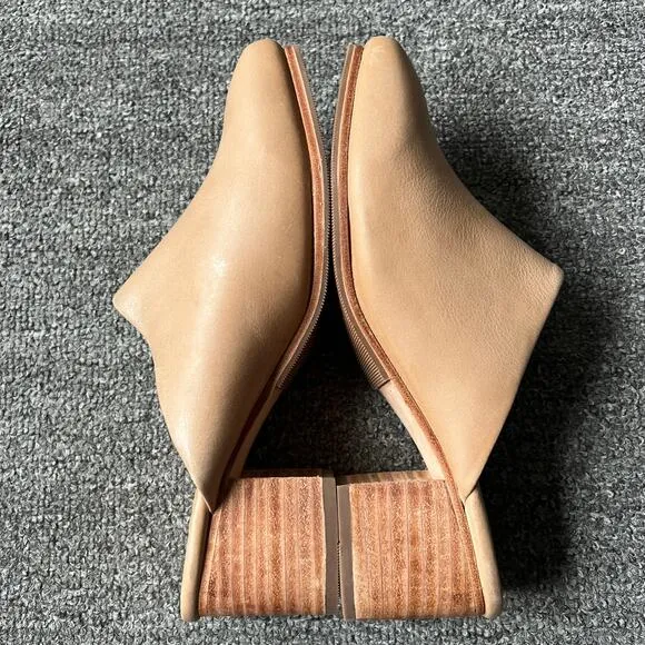 Nisolo All-Day Heeled Mule in Tan Almond MWT 8.5
