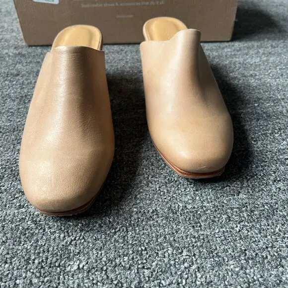 Nisolo All-Day Heeled Mule in Tan Almond MWT 8.5