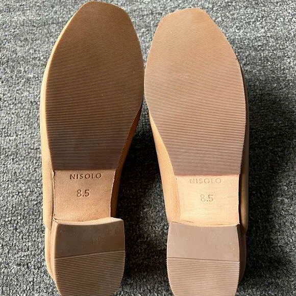 Nisolo All-Day Heeled Mule in Tan Almond MWT 8.5