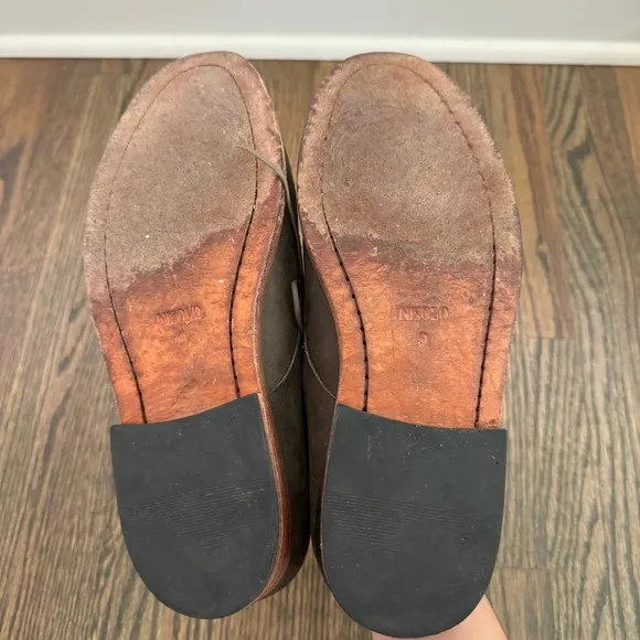 Nisolo brown leather oxfords size 9