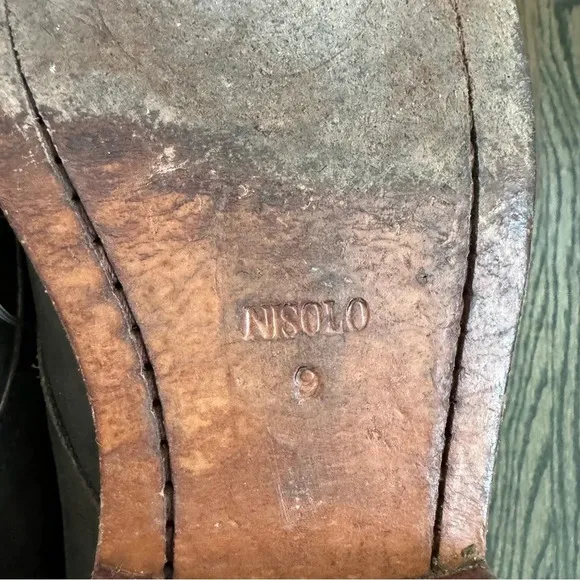 Nisolo brown leather oxfords size 9