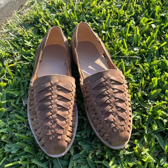 NISOLO by Anthropologie Men's Huarache Sandal Tobacco Brown Leather size 12