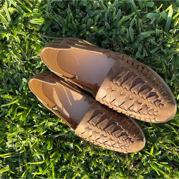 NISOLO by Anthropologie Men's Huarache Sandal Tobacco Brown Leather size 12