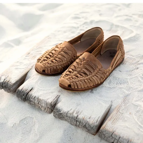 NISOLO by Anthropologie Men's Huarache Sandal Tobacco Brown Leather size 12
