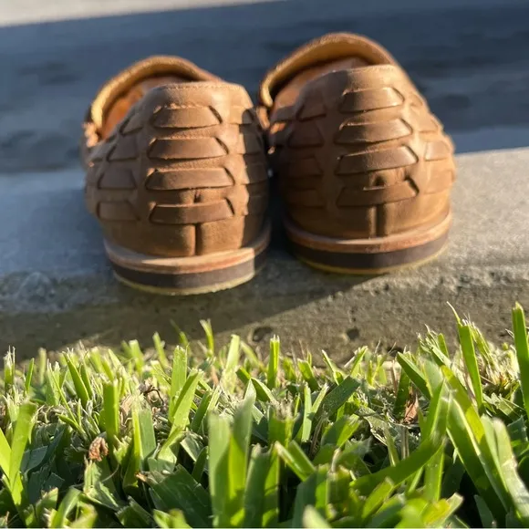 NISOLO by Anthropologie Men's Huarache Sandal Tobacco Brown Leather size 12