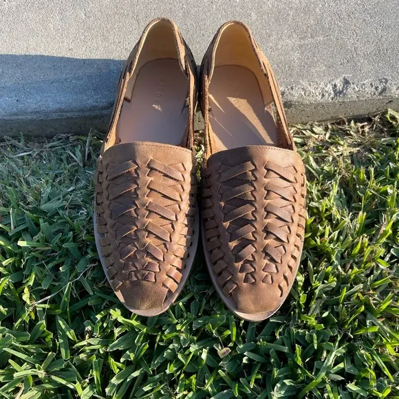 NISOLO by Anthropologie Men's Huarache Sandal Tobacco Brown Leather size 12