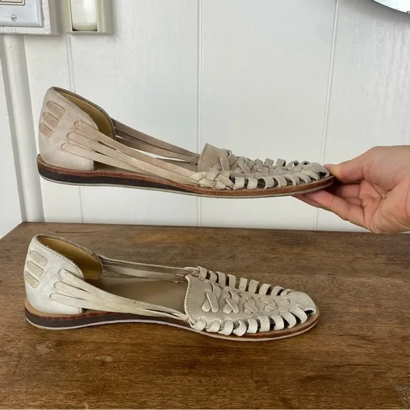 NISOLO Ecuador Huarache Sandal in Bone size 9