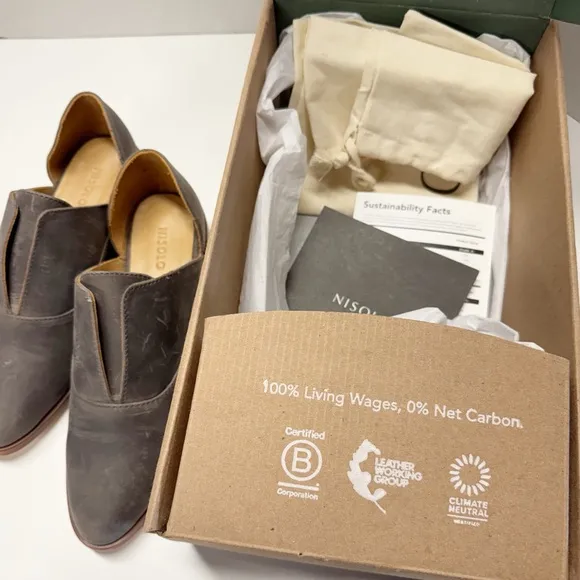 Nisolo | Emma d'Orsay Oxford In Gray - New In Box