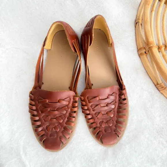 Nisolo Women's Huarache Sandal Brandy Brown