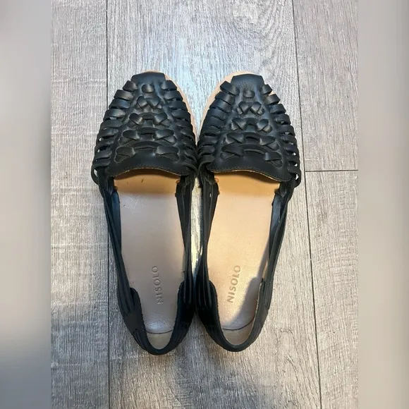 Nisolo Women's Huarache Sandal in Black Size7 $140