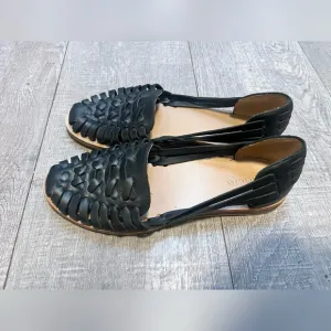 Nisolo Women's Huarache Sandal in Black Size7 $140
