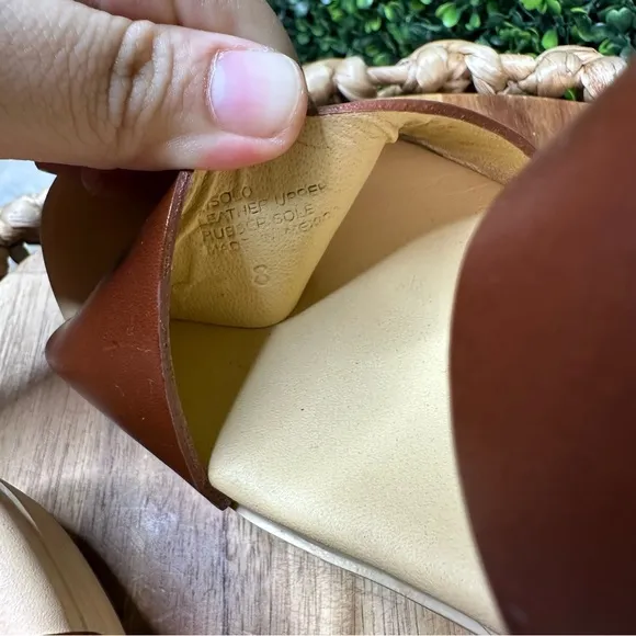 Nisolo x Anthropologie all day open toe clog new in box brandy color