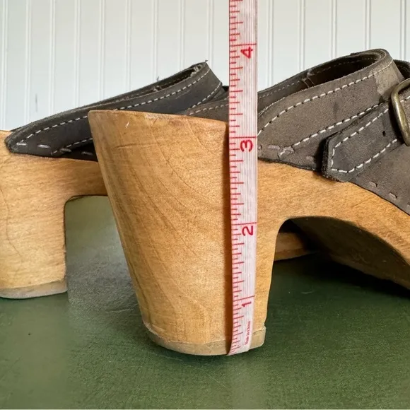 No. 6 Handmade by Sven Braid-Front Convertible Clogs in Taupe Nubuck *USA Made*