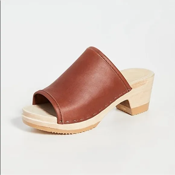 No.6 Daria Mid Heel Clogs sandals size 35 5