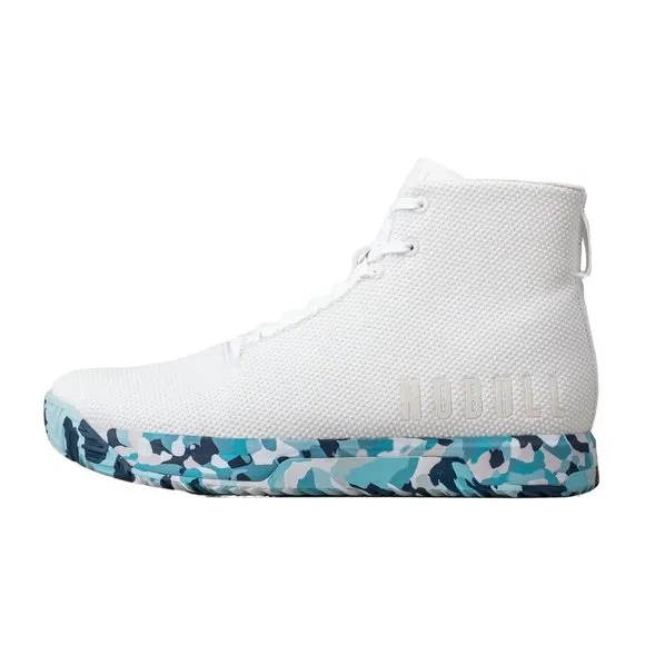 NOBULL | Wild High-Top Trainer  Shoes in White Wild Ocean