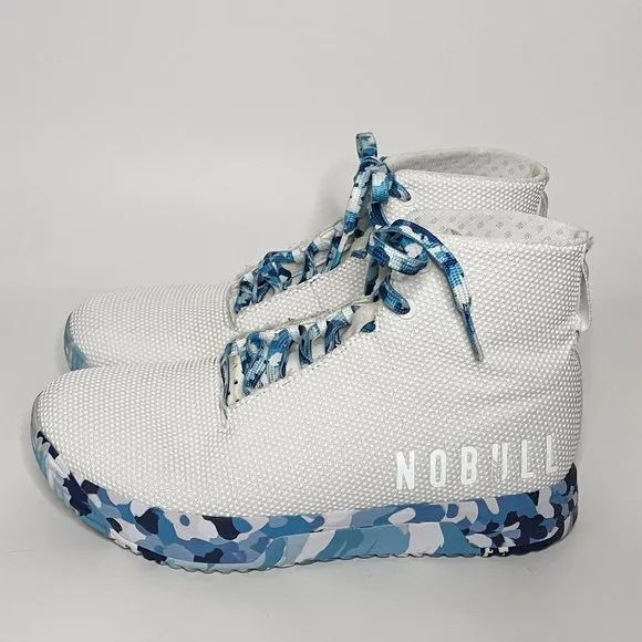 NOBULL | Wild High-Top Trainer  Shoes in White Wild Ocean