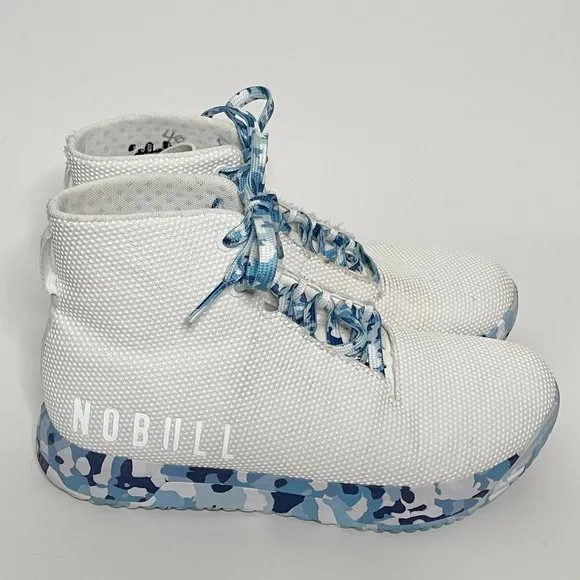 NOBULL | Wild High-Top Trainer  Shoes in White Wild Ocean