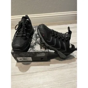 NORTIV 8 Men's 9.5 Waterproof Hiking Boots Black Outdoor Lightweight Shoes