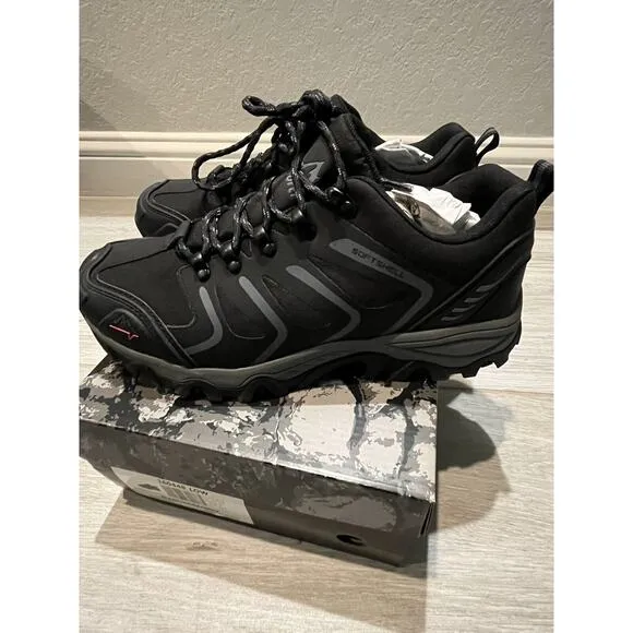 NORTIV 8 Men's 9.5 Waterproof Hiking Boots Black Outdoor Lightweight Shoes