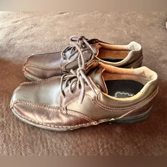 Nunn Bush Lites Mens Brown Princeton Oxford Lightweight Dress Shoes