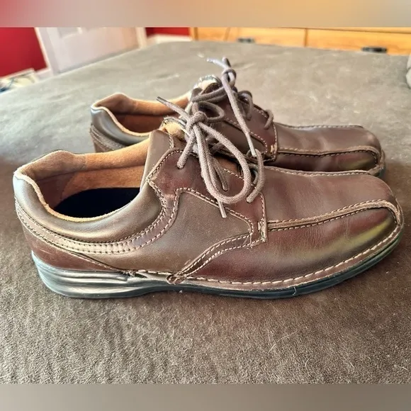 Nunn Bush Lites Mens Brown Princeton Oxford Lightweight Dress Shoes
