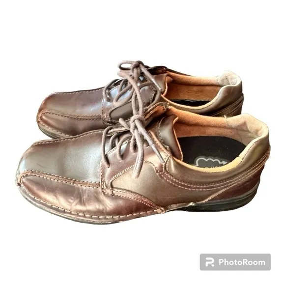 Nunn Bush Lites Mens Brown Princeton Oxford Lightweight Dress Shoes