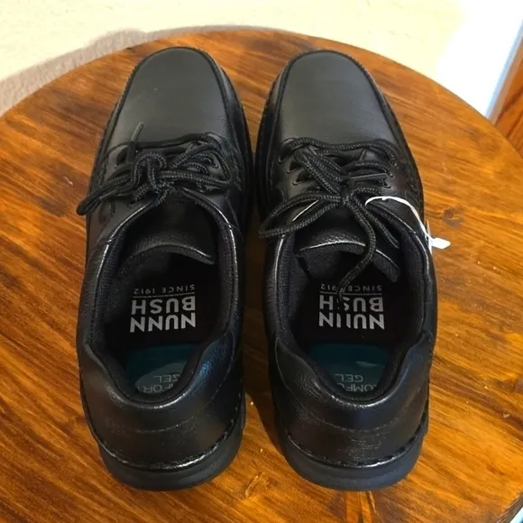 Nunn Bush Mens Black Premium leather Cameron Oxfords Luxury Comfort Sz.10.5