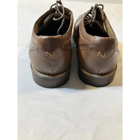 Nunn Bush Men's Leather Flex Brown Lace Up Oxfords Shoes Size 8