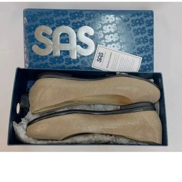 NWB!  SAS Women's Scenic Ballet Flat Fog 9.5 W