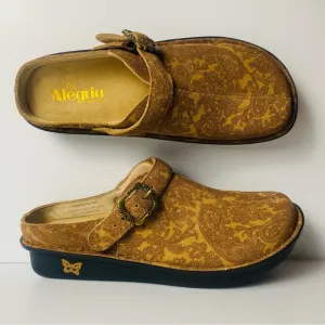 NWOB Alegria Leather Adjustable Backstrap Clogs Myrtle Peaceful Easy EU 39