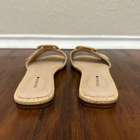 NWOB BIRDIES Kiwi Slide Sandal in Wheat Raffia *Out of Stock*