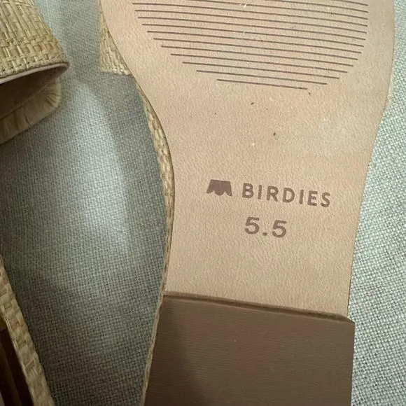 NWOB BIRDIES Kiwi Slide Sandal in Wheat Raffia *Out of Stock*