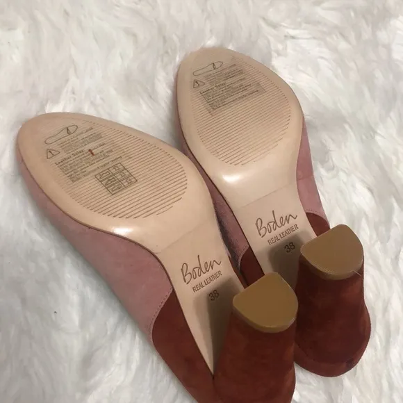 NWOB Boden Suede Leather Pump Heels Sz 38