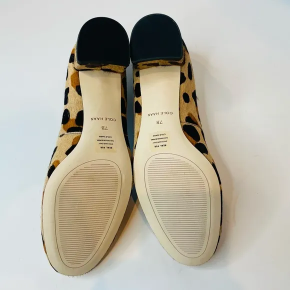 NWOB Cole Haan Lesli Animal Print Calf Hair Block Heels Size 7