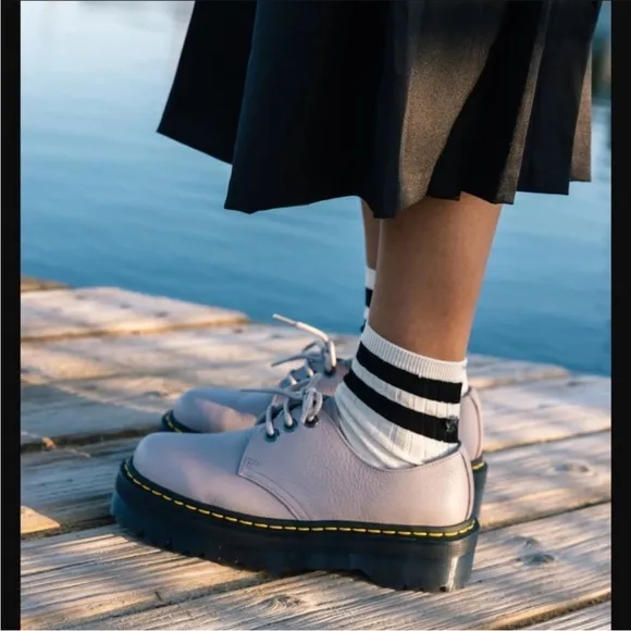 NWOB Doc Martens leather 1461 Quad II platform chunky derby oxfords