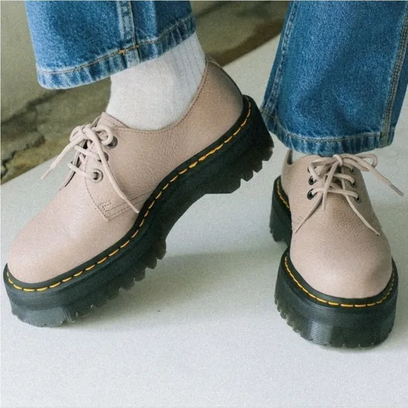 NWOB Doc Martens leather 1461 Quad II platform chunky derby oxfords