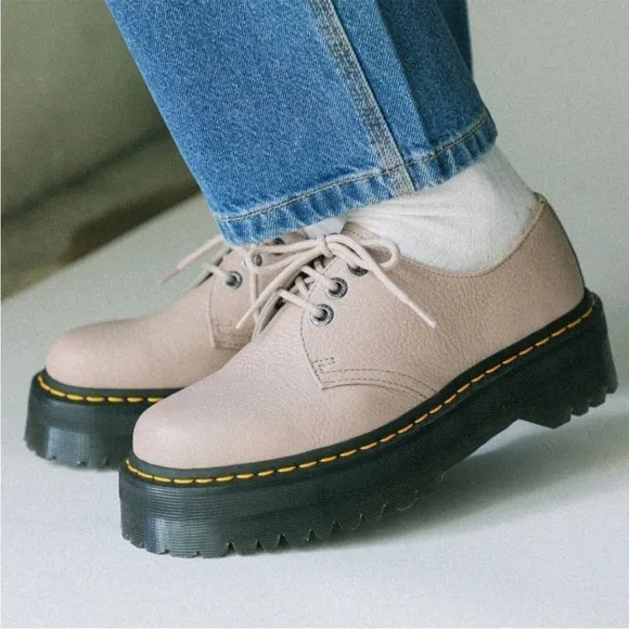 NWOB Doc Martens leather 1461 Quad II platform chunky derby oxfords