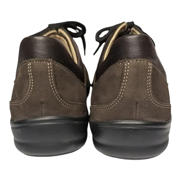 NWOB Finn Comfort Suede Leather Oxford Lace Up Shoe Brown Unisex 5.5M/7.5W