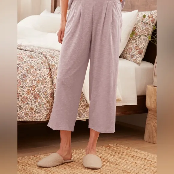NWOB Garnet Hill Cozy Cashmere Slides Slippers in Oat Heather size M (8-9)