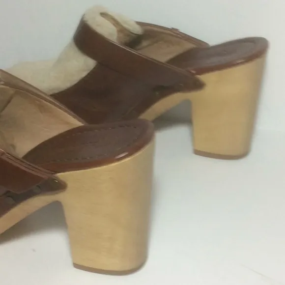 NWOB Madewell Aubrey Sherpa Hi Clogs Brown 8.5