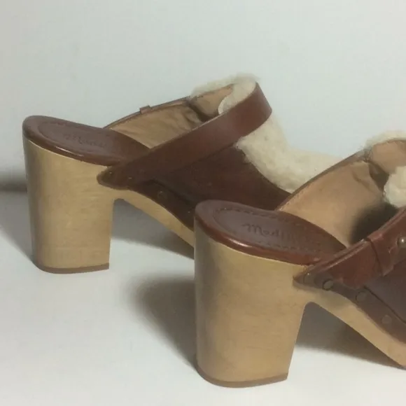 NWOB Madewell Aubrey Sherpa Hi Clogs Brown 8.5