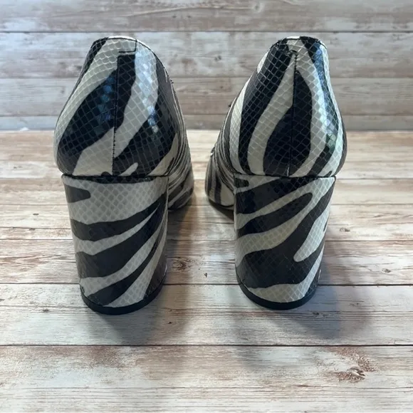 NWOB Marc Fisher MFCaitlin3 Size 10MZebra Print Reptile textured 3&quot; Pumps