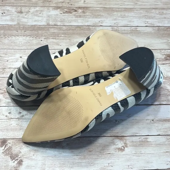 NWOB Marc Fisher MFCaitlin3 Size 10MZebra Print Reptile textured 3&quot; Pumps