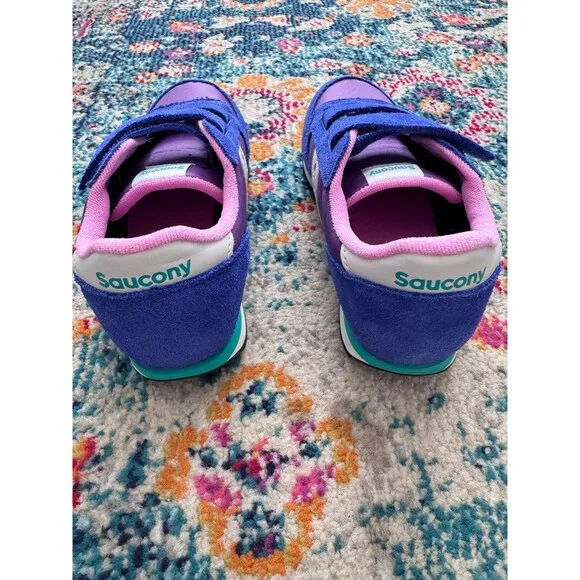 NWOB Saucony Jazz Kids Purple and Blue Sneakers Size 5M SK167639