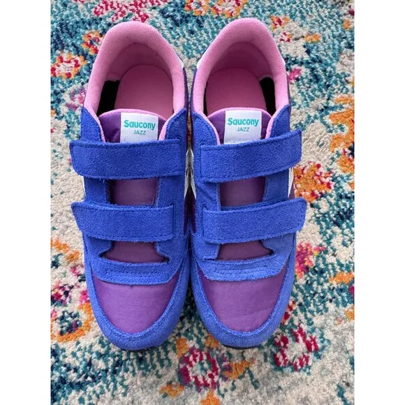 NWOB Saucony Jazz Kids Purple and Blue Sneakers Size 5M SK167639
