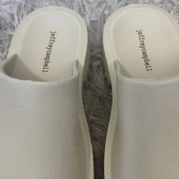 NWOB Jeffrey Campbell Clogge Rubber Platform Clogs in Sea Salt/Beige size 7
